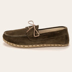 Men's Khaki Green Suede Dock Shoes