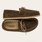 Men's Khaki Green Suede Dock Shoes