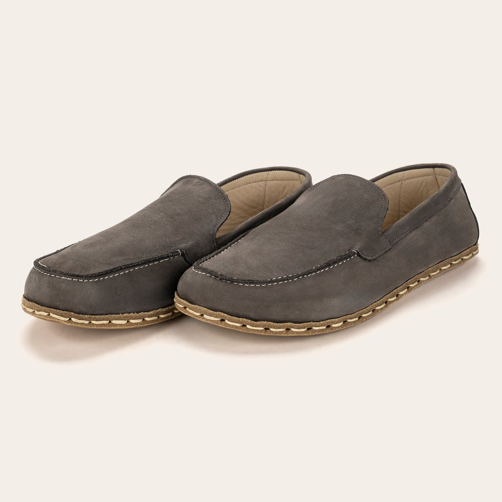 Women's Gray Moccasins