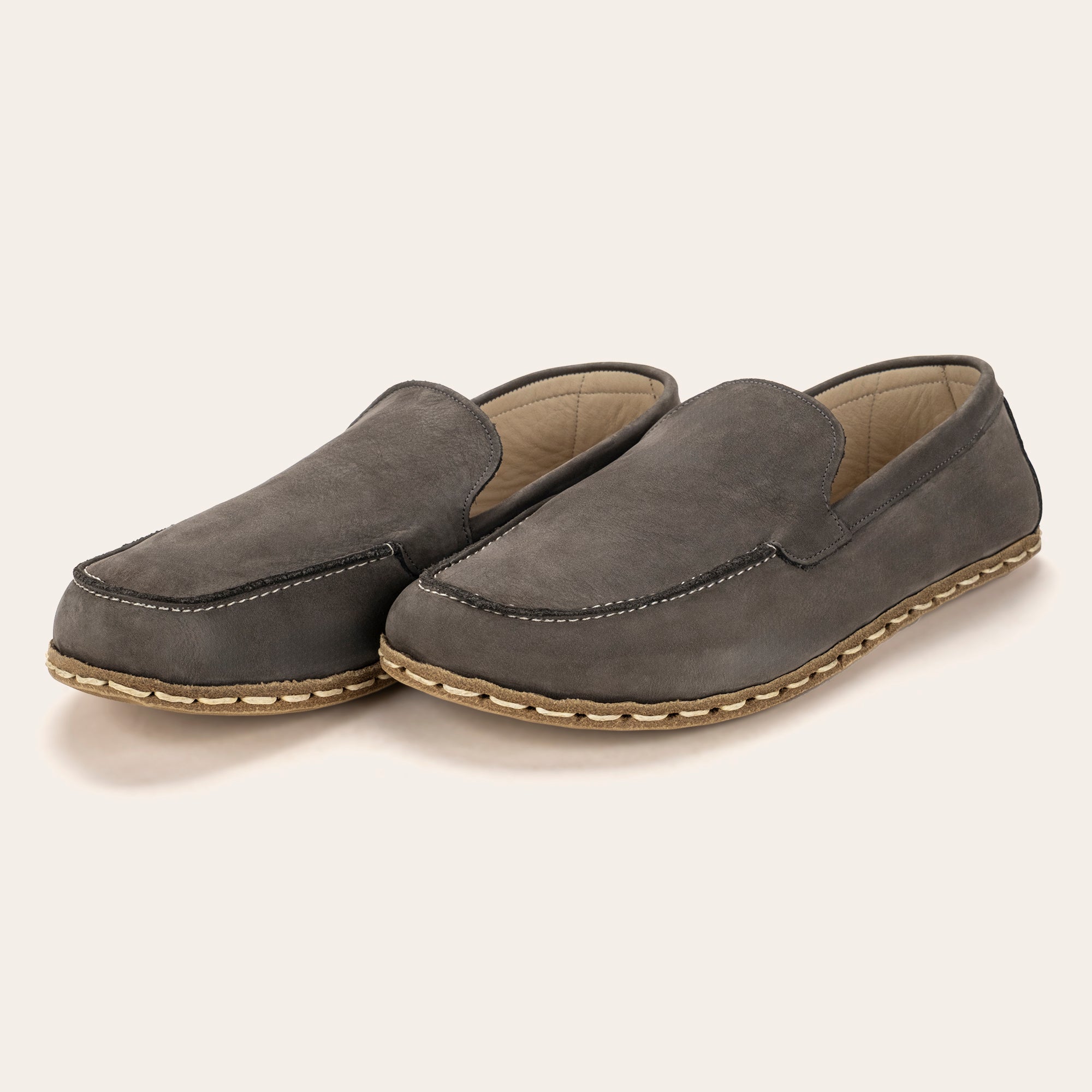 Women's Gray Moccasins