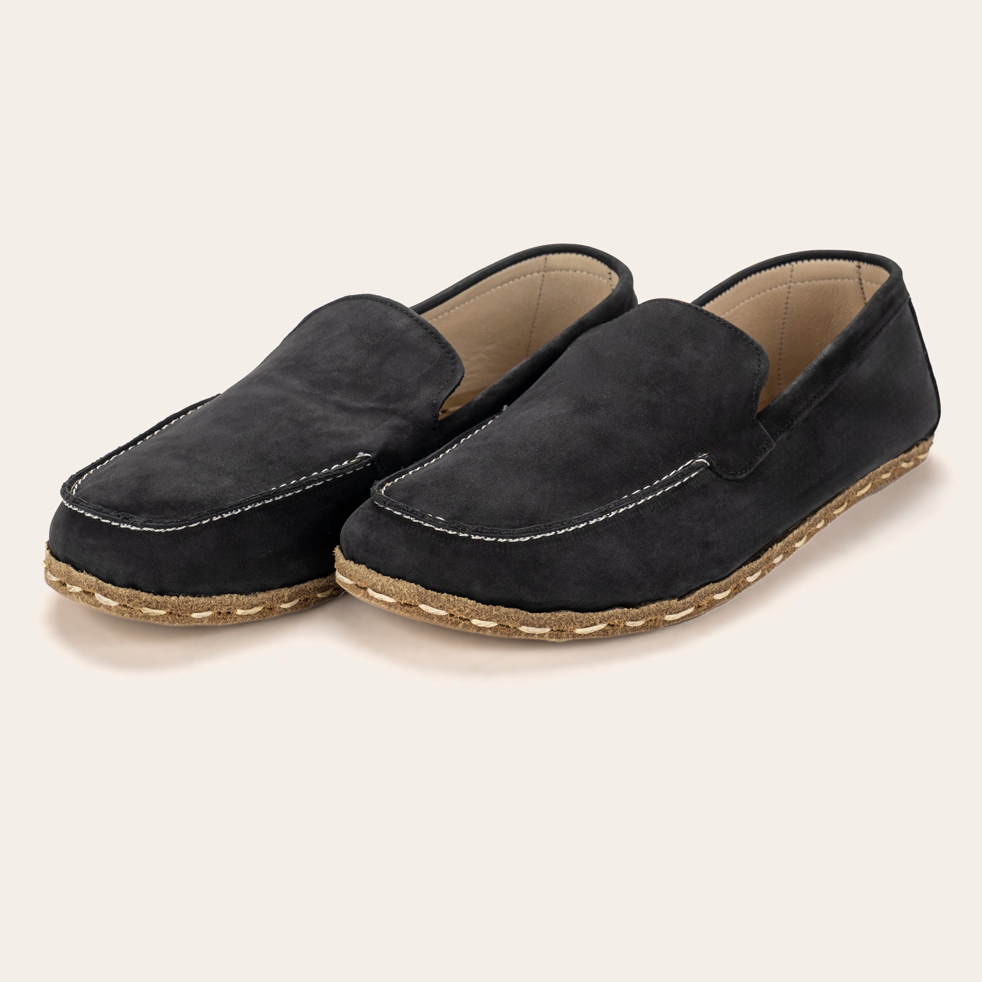 Men's Black Nubuck Moccasins