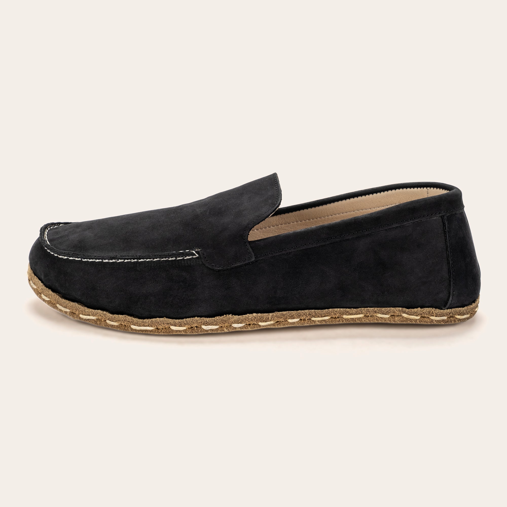Men's Black Nubuck Moccasins