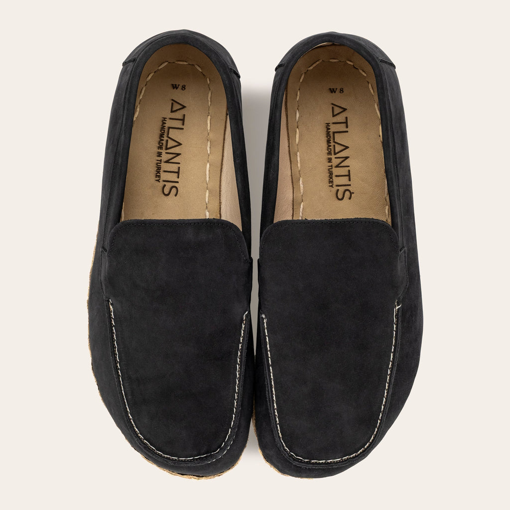 Men's Black Nubuck Moccasins