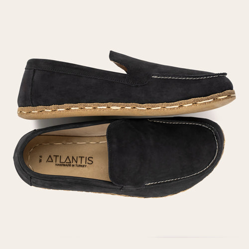 Men's Black Nubuck Moccasins