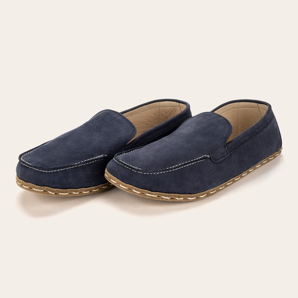 Men's Navy Nubuck Moccasins