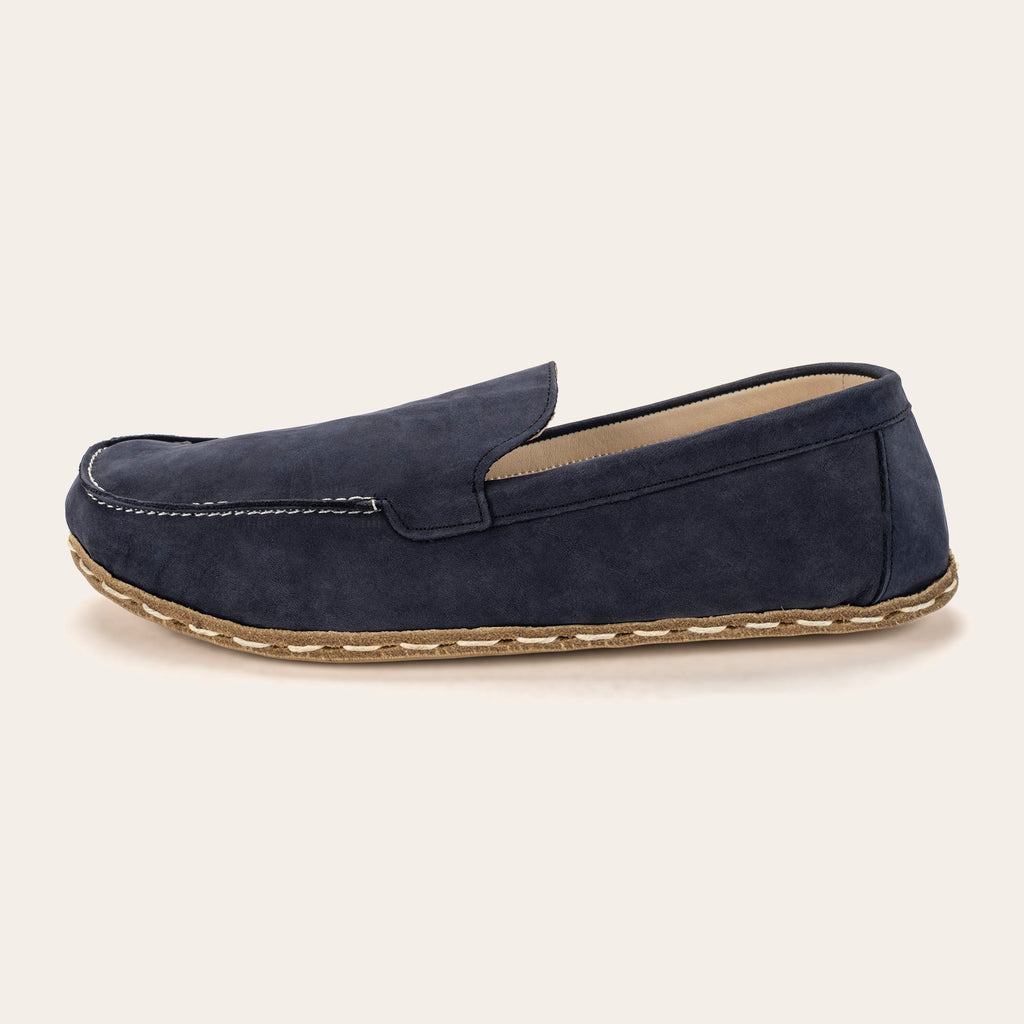 Men's Navy Nubuck Moccasins