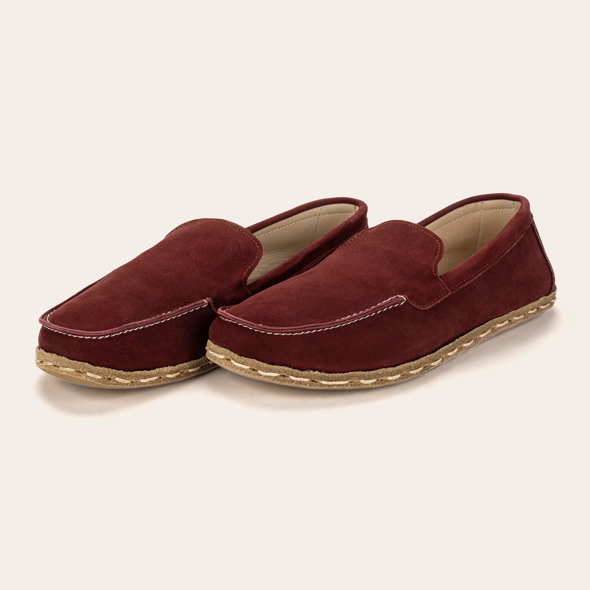 Men's Burgundy Moccasins