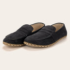 Men's Black Nubuck Penny Loafers