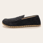 Men's Black Nubuck Penny Loafers
