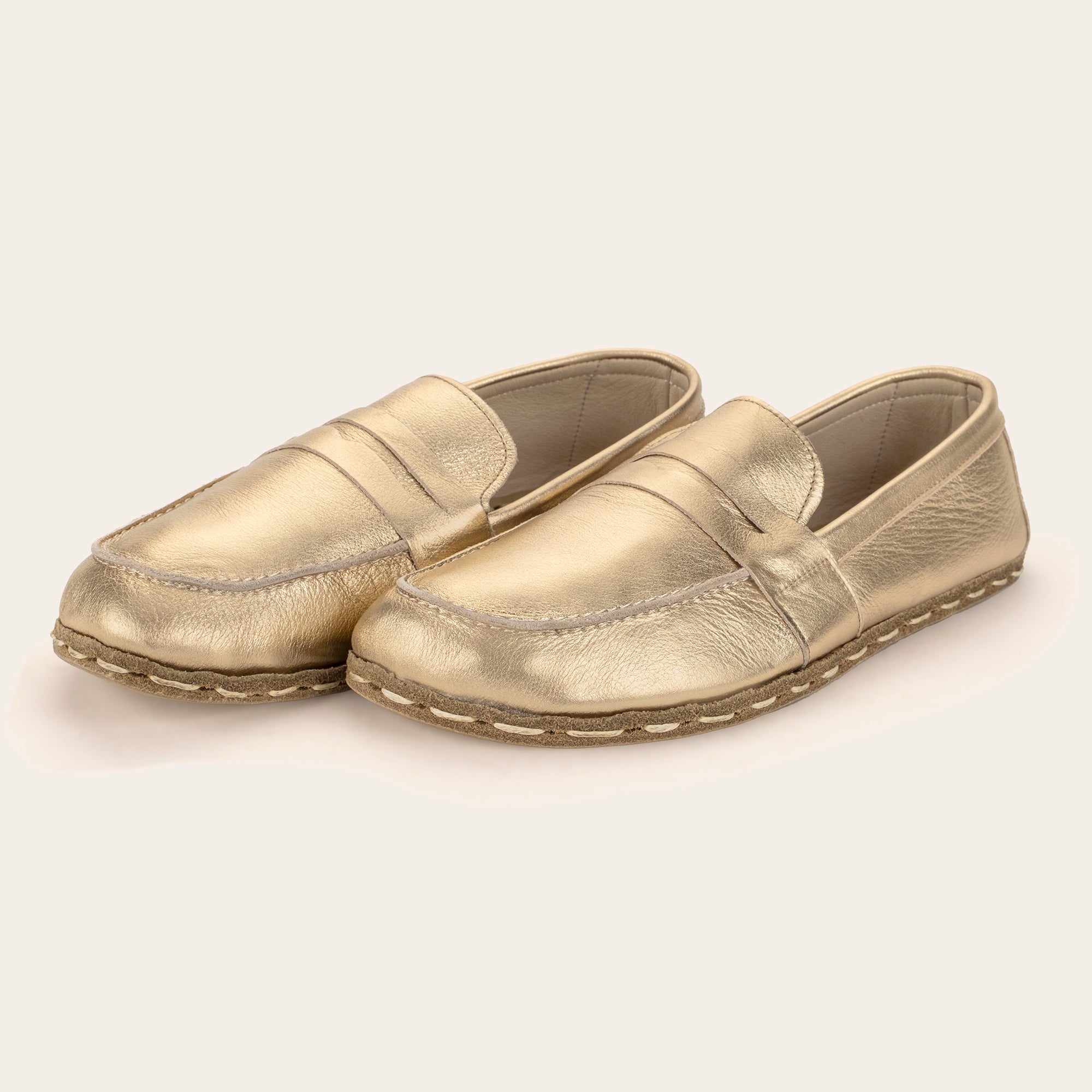 Men's Gold Penny Loafers