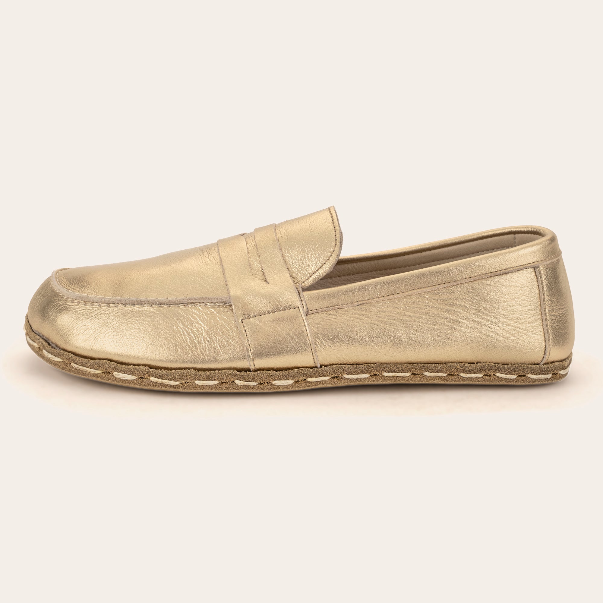 Men's Gold Penny Loafers