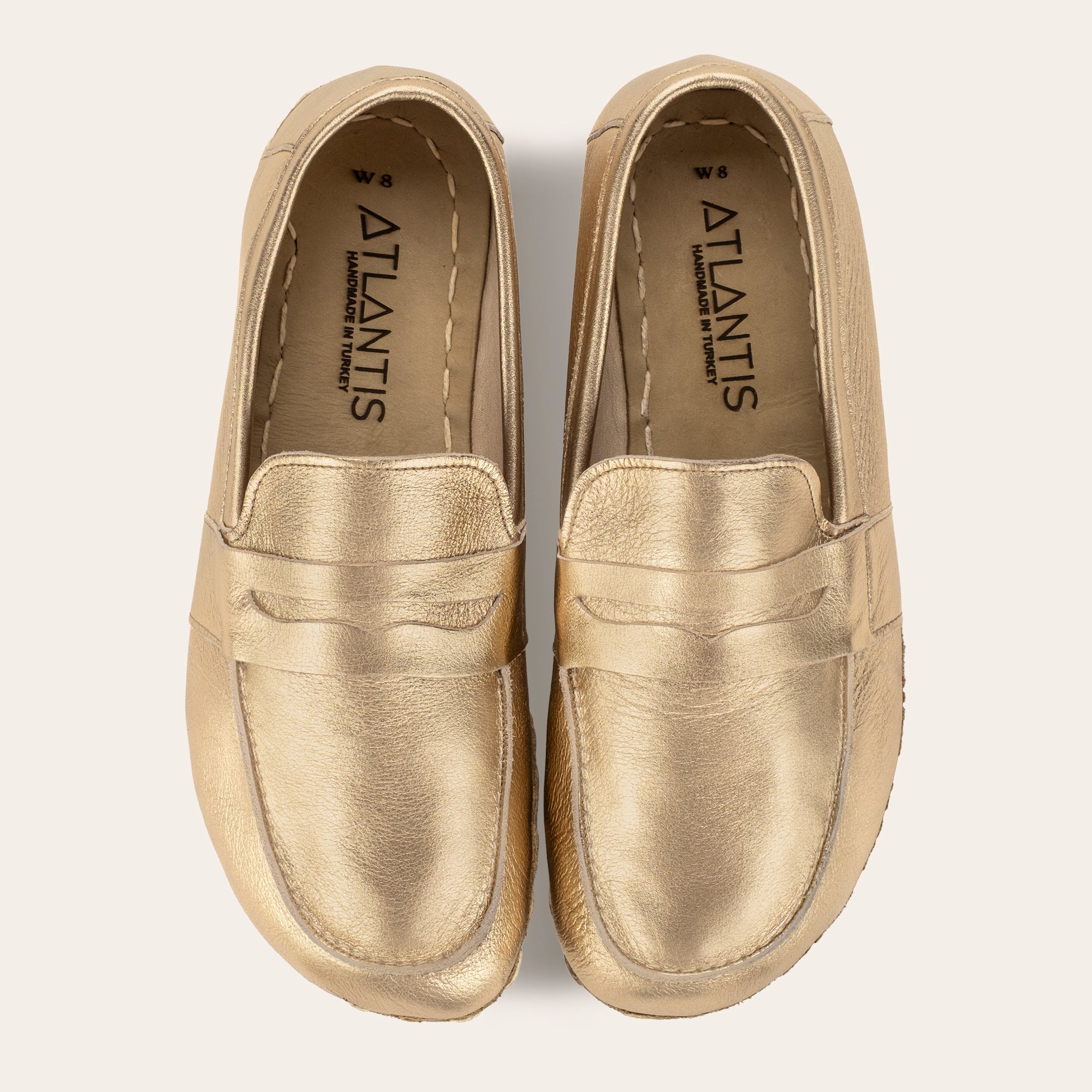 Men's Gold Penny Loafers