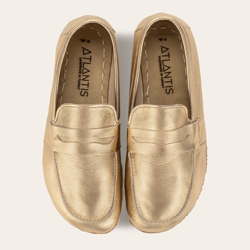 Men's Gold Penny Loafers