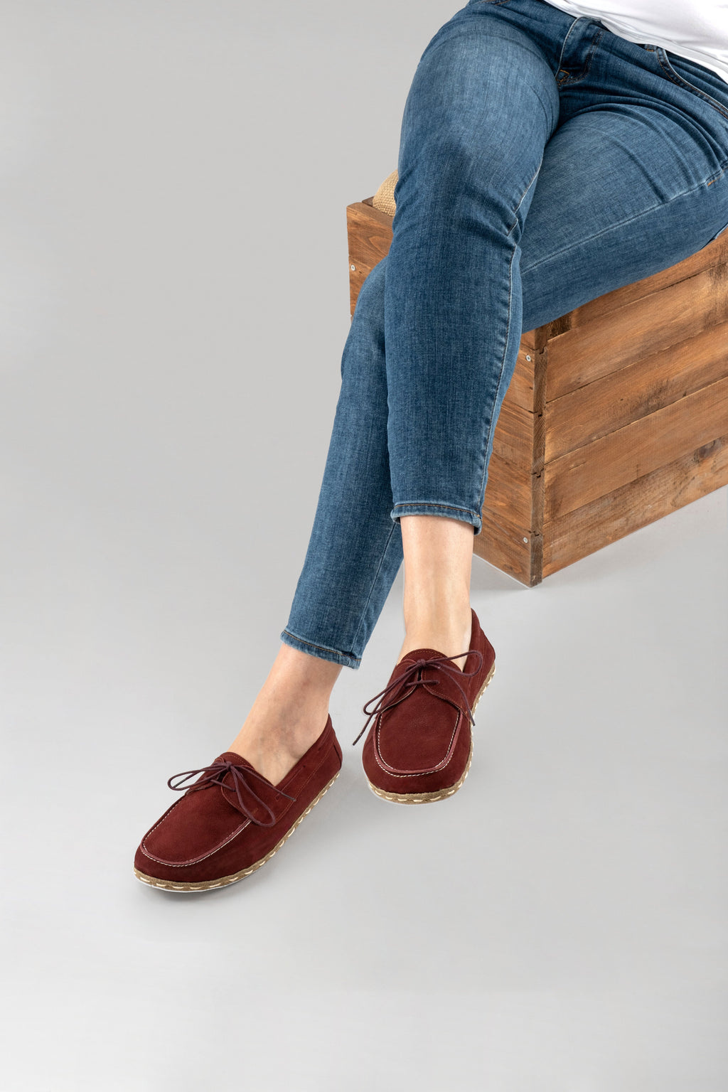 Men's Burgundy Dock Shoes