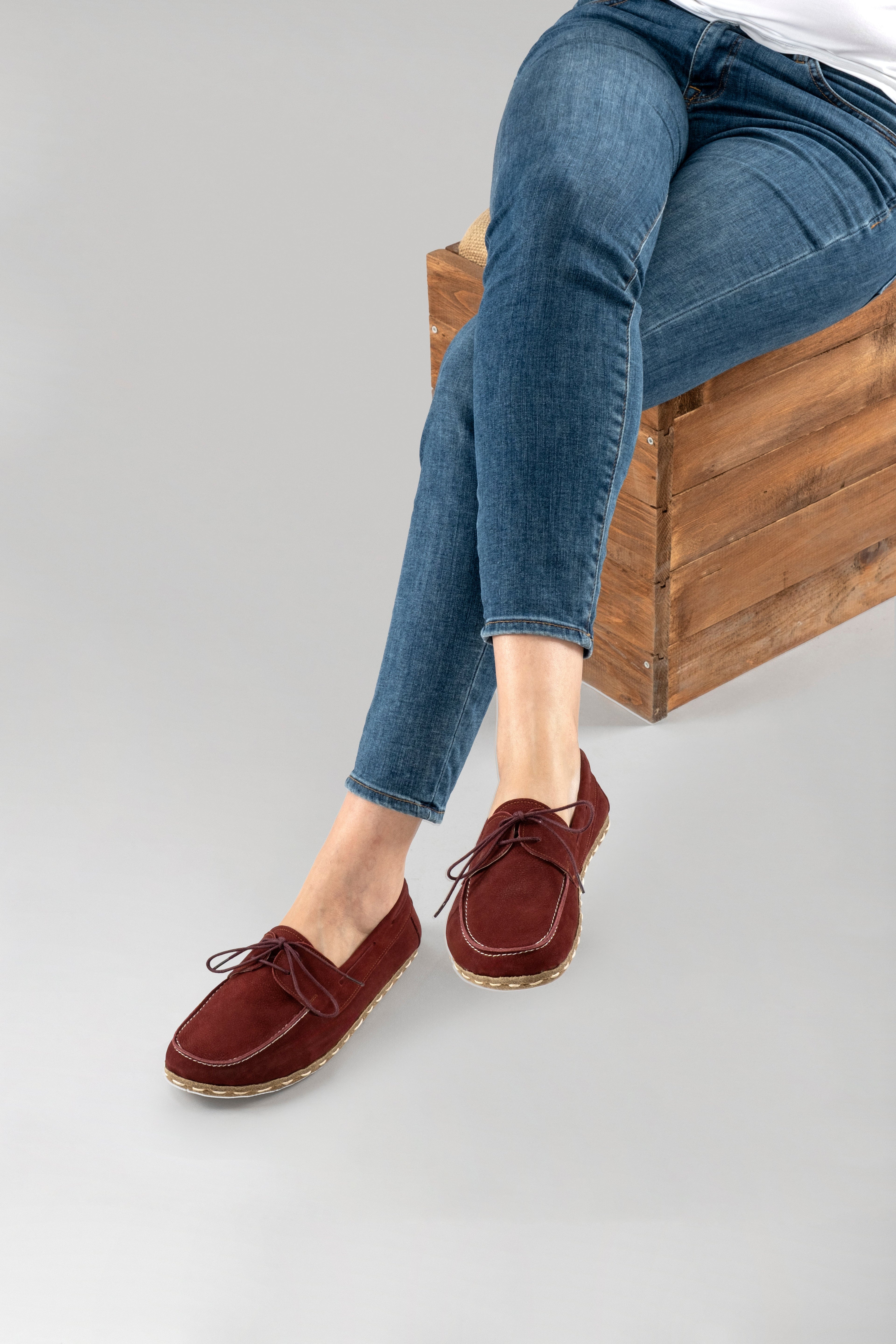 Men's Burgundy Dock Shoes