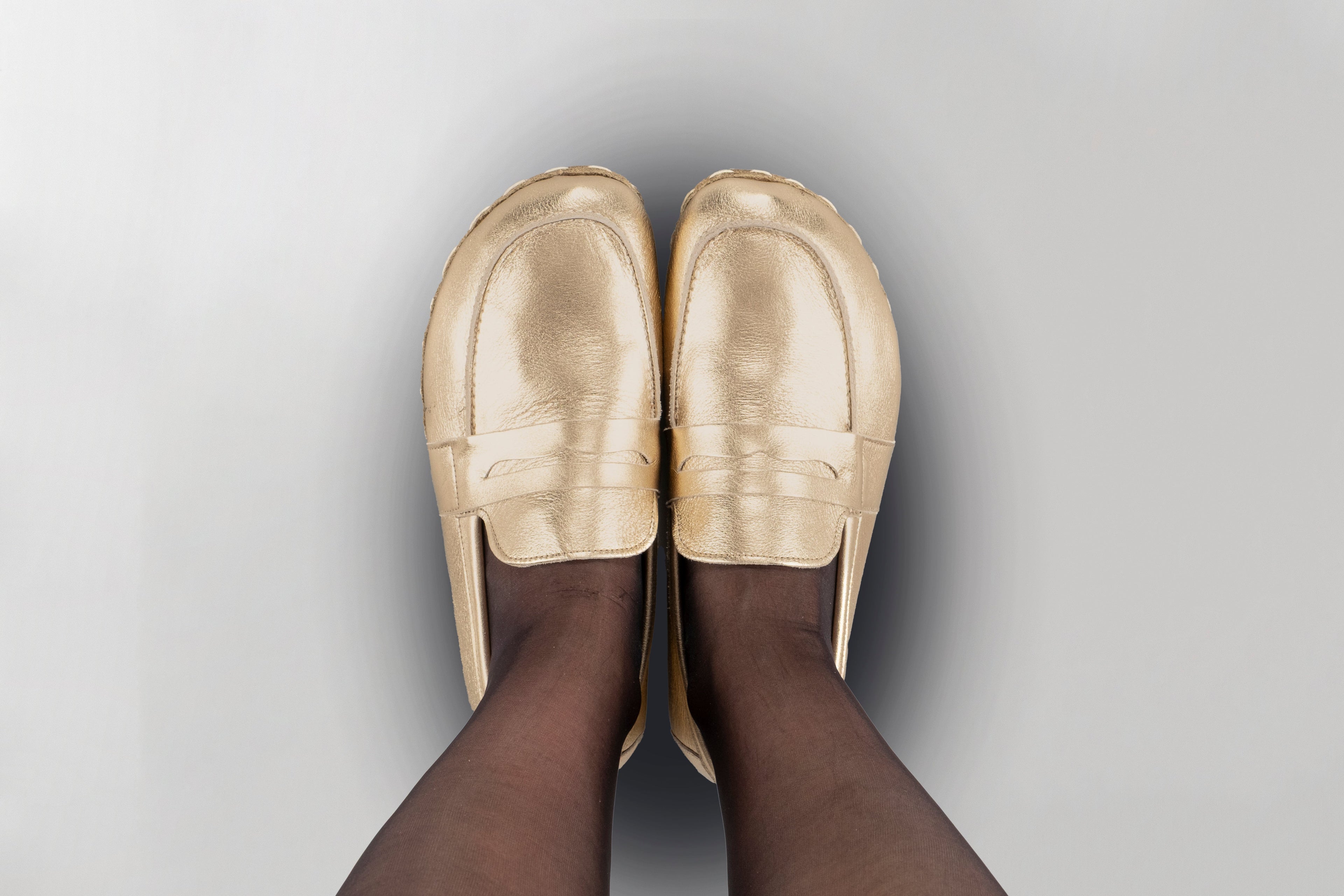 Men's Gold Penny Loafers