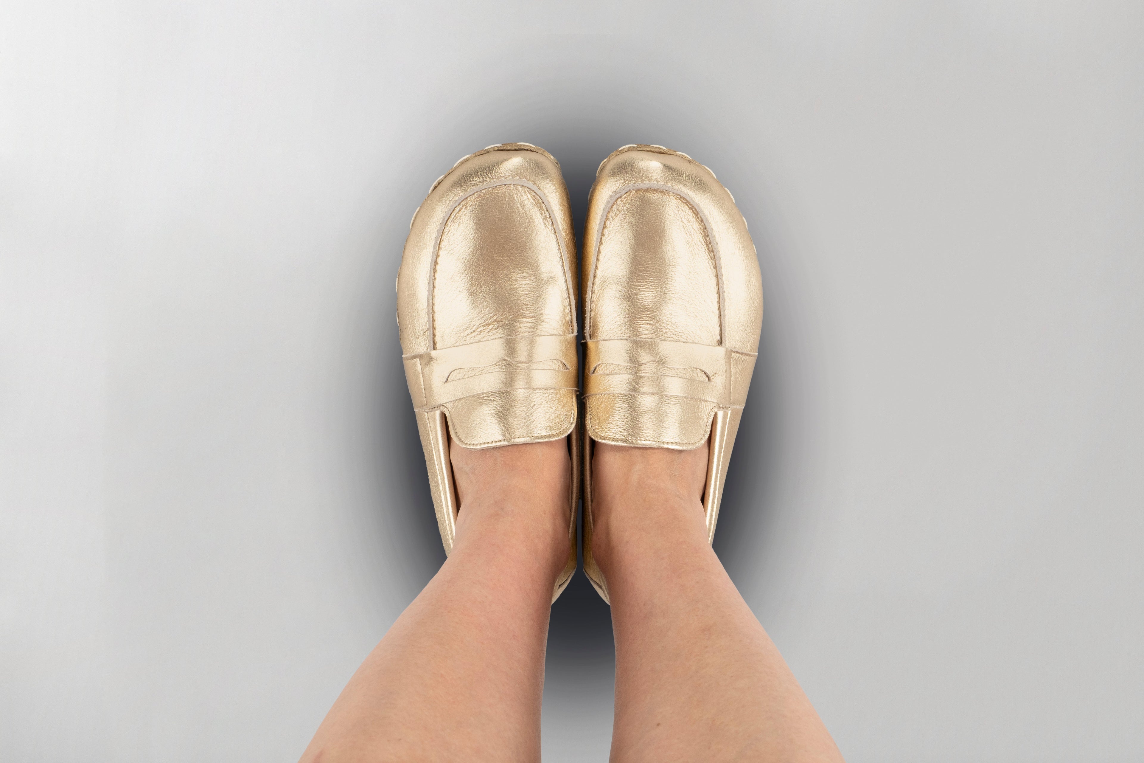 Men's Gold Penny Loafers