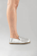 Men's Silver Penny Loafers