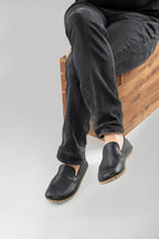 Men's Black Moccasins