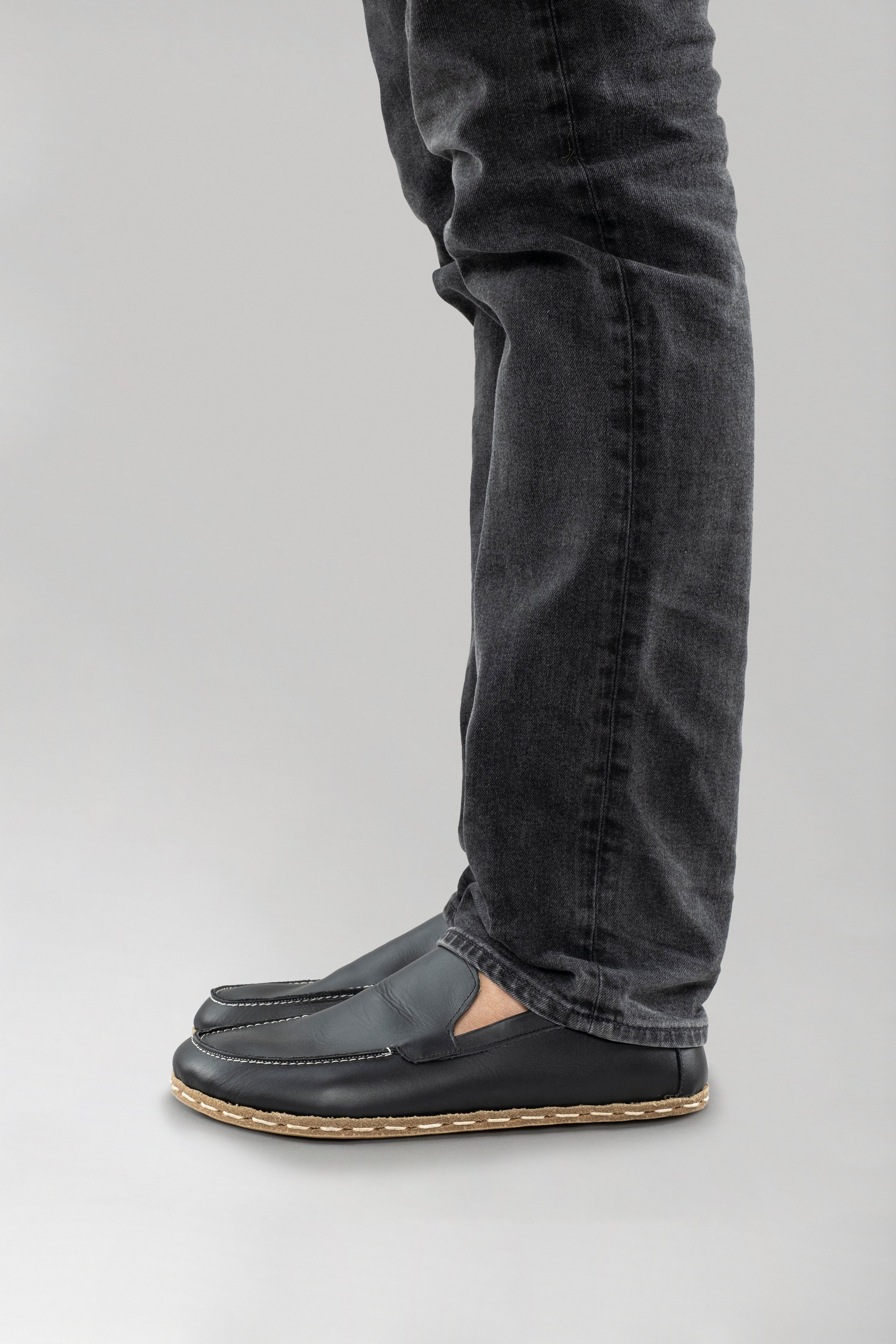 Men's Black Moccasins
