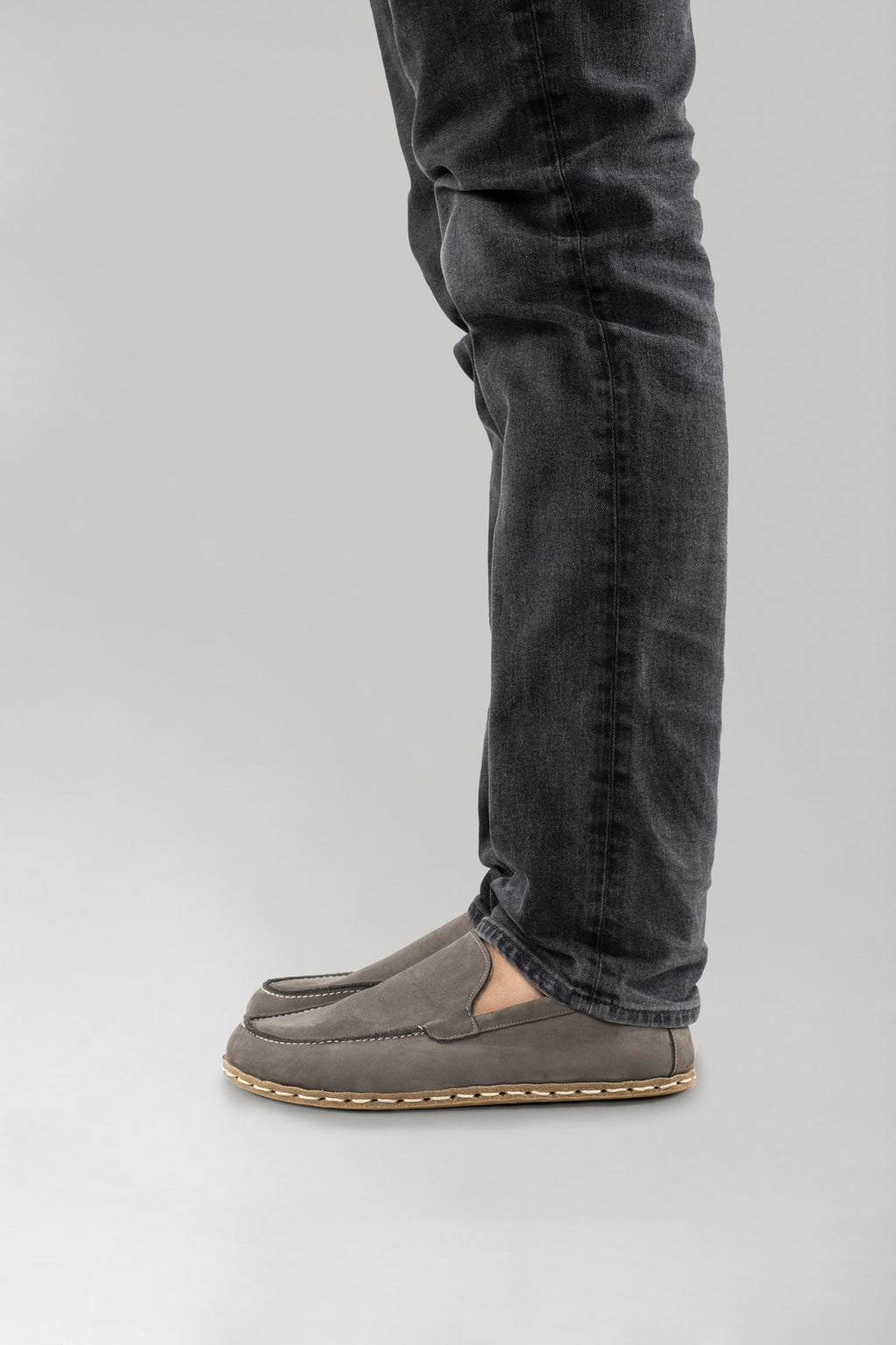 Women's Gray Moccasins