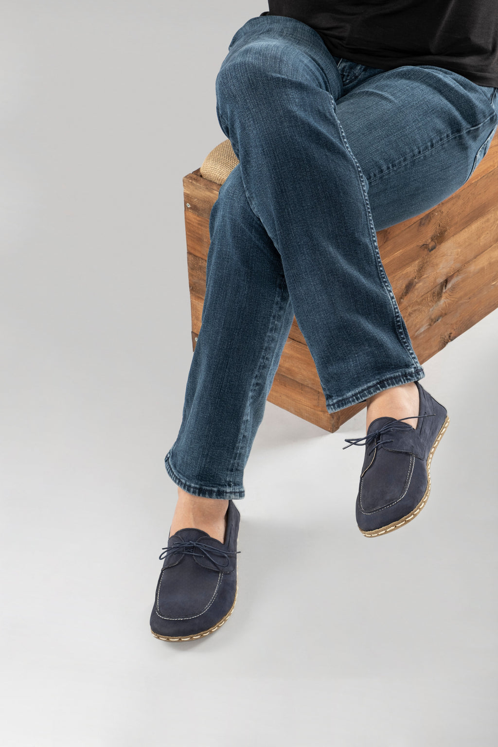 Men's Navy Nubuck Dock Shoes