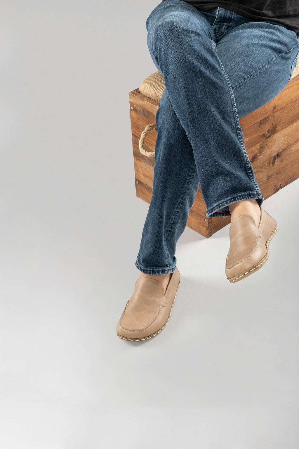 Men's Tan Moccasins