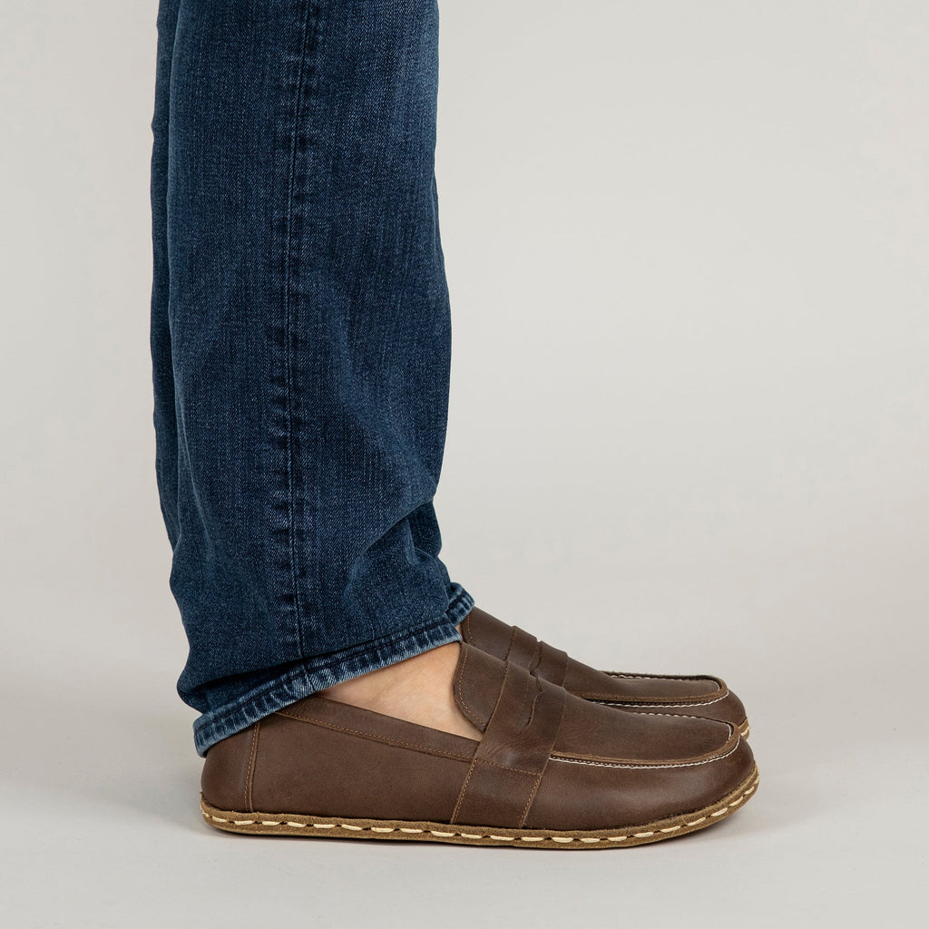 Men's Coffee Penny Loafers