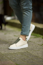 Sardinelli Forli Beige Laceless Slip-On Sneakers