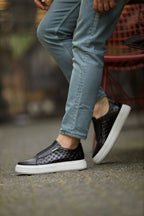 Sardinelli Lecce Laceless Black Slip On Sneakers