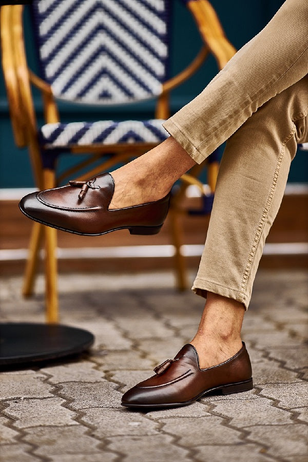 brown dress loafers for men Steve Madden Men's Jayshan Loafer Heel height Brown Tassel Loafer for Men