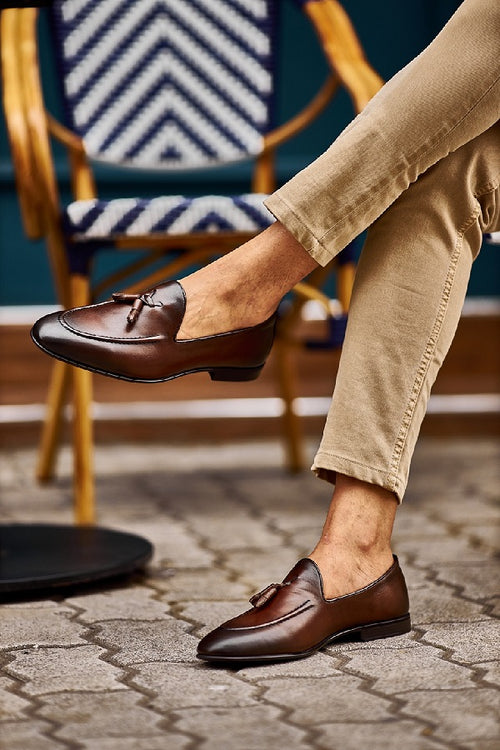 mens brown dress loafers Tassel Loafer for Men 42 UK6 Color:Washed Indigo When you make a Origami draped Wedding guest