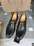 Sardinelli Aarau Black Mens Tassel Loafers