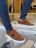 Sardinelli Aarau Brown Suede Mid-Top Sneakers