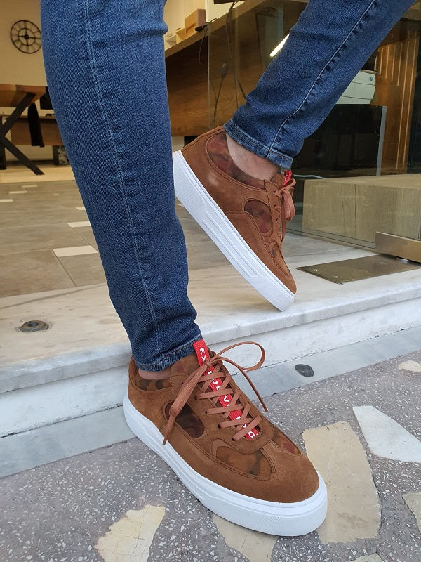 Sardinelli Aarau Brown Suede Mid-Top Sneakers