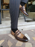 Sardinelli Aarau Brown Wing Tip Buckle Loafers