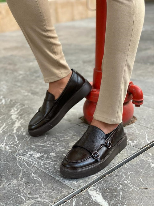 Sardinelli Aarberg Brown Double Monk Strap Loafers