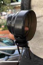 Sardinelli Bari Leather Belt – Black