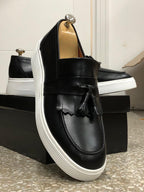 Sardinelli Brindisi Skate Black Kilt Tassel Loafer