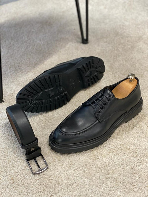 Sardinelli Cadiz Black Derby Shoes
