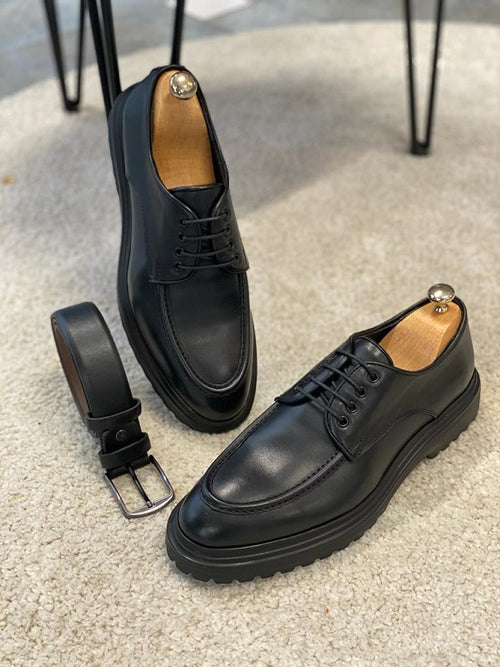 Sardinelli Cadiz Black Derby Shoes