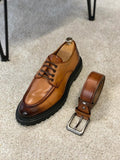 Sardinelli Cadiz Tan Derby Shoes