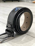 Sardinelli Catania Patent Leather Belt – Black