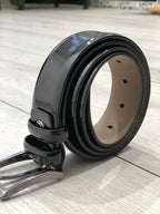 Sardinelli Catania Patent Leather Belt – Black