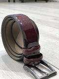 Sardinelli Catania Patent Leather Belt – Claret Red