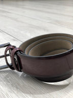 Sardinelli Catania Patent Leather Belt – Claret Red