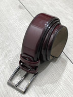 Sardinelli Catania Patent Leather Belt – Claret Red