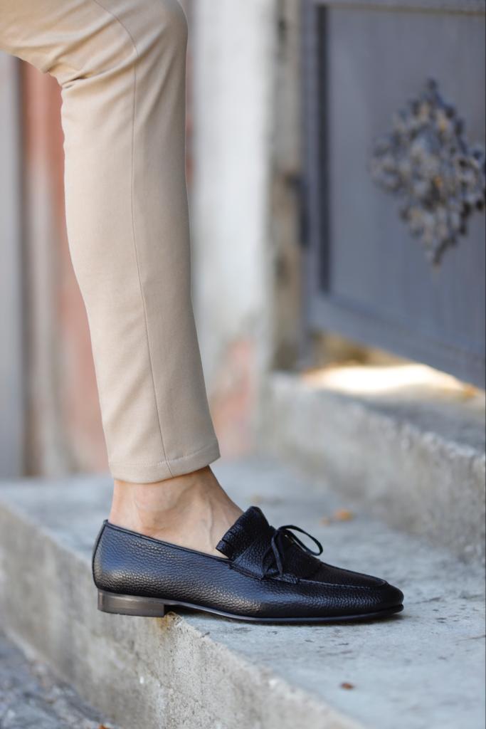 Sardinelli Como Kilt Black Loafers