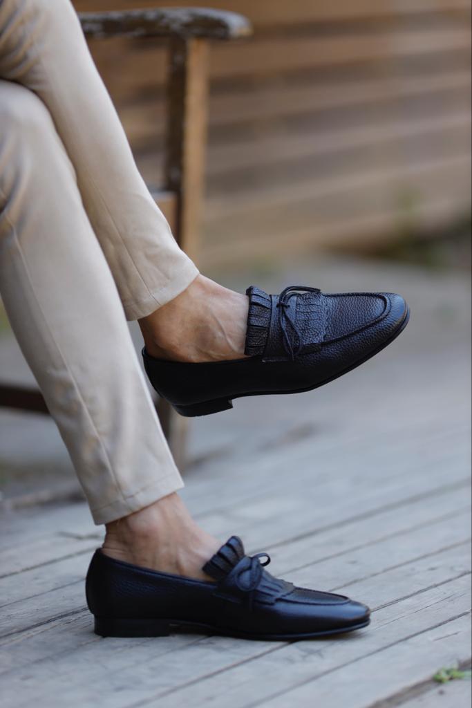 Sardinelli Como Kilt Black Loafers