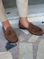 Sardinelli Cuneo Brown Suede Tassel Loafers